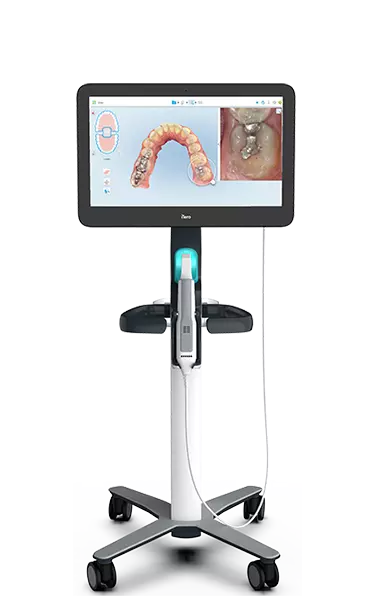 Digital 3D dental scan displayed on tablet screen | Troy City Orthodontics in Fall River, MA